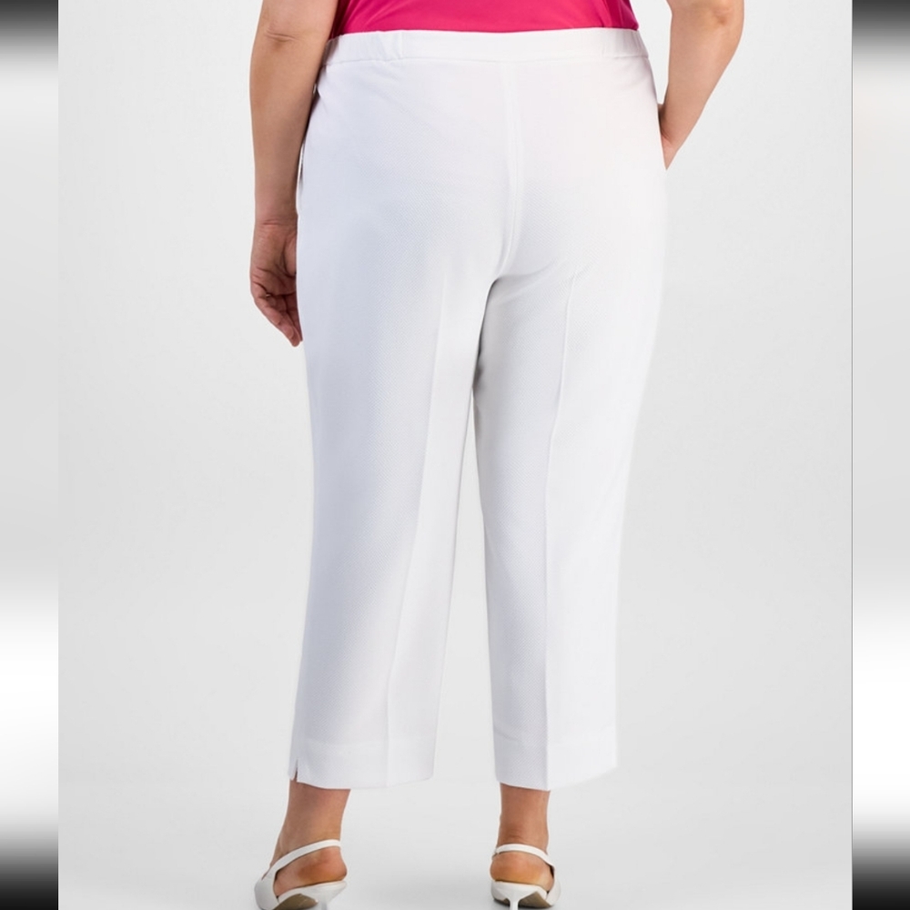NWT KASPER | $89 Textured Elastic Back Pants - Picture 4 of 4